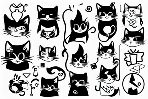 hacker cat tattoo idea