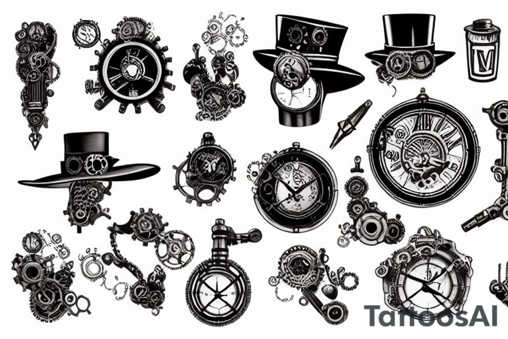 steampunk hacker tattoo idea
