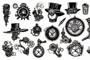 steampunk hacker tattoo idea