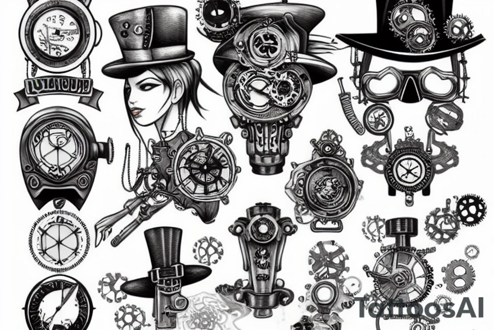 steampunk hacker tattoo idea