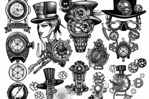 steampunk hacker tattoo idea