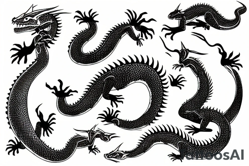 japanese water dragon tattoo idea
