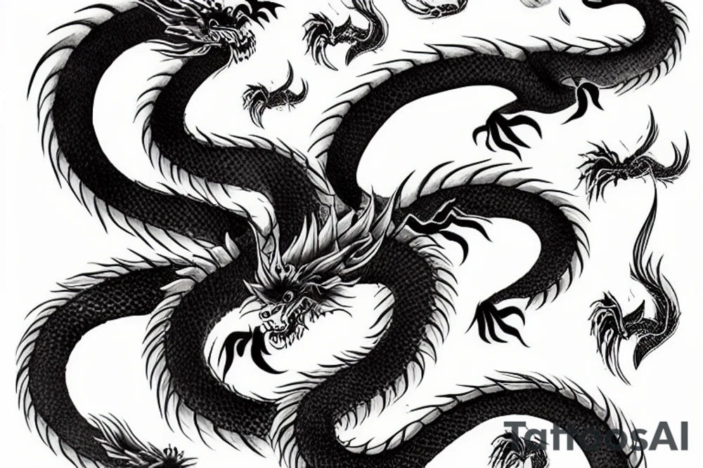 Japanese dragon tattoo idea