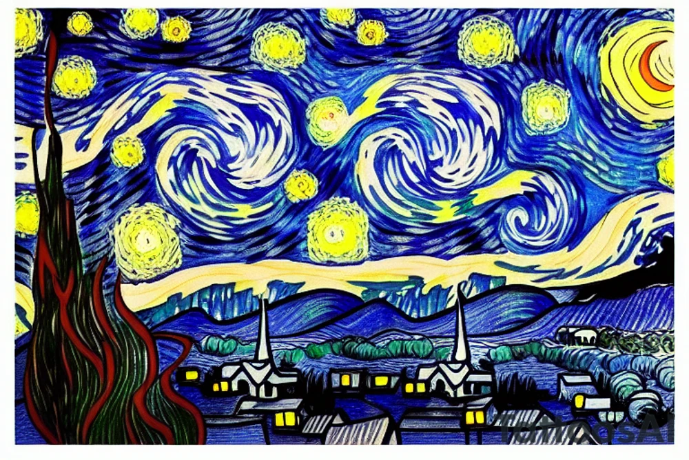 starry night tattoo idea