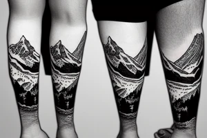Pacific Northwest mount Rainer and New Zealand aoraki mount cook forearm sleeve tattoo idea