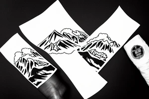 Pacific Northwest mount Rainer and New Zealand aoraki mount cook forearm sleeve tattoo idea