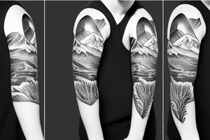 Mount Rainer sleeve northwest New Zealand mount aoraki tattoo idea