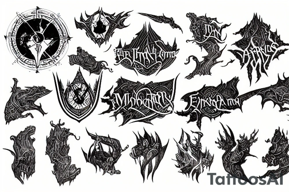 Map of middle earth tattoo idea