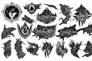 Map of middle earth tattoo idea