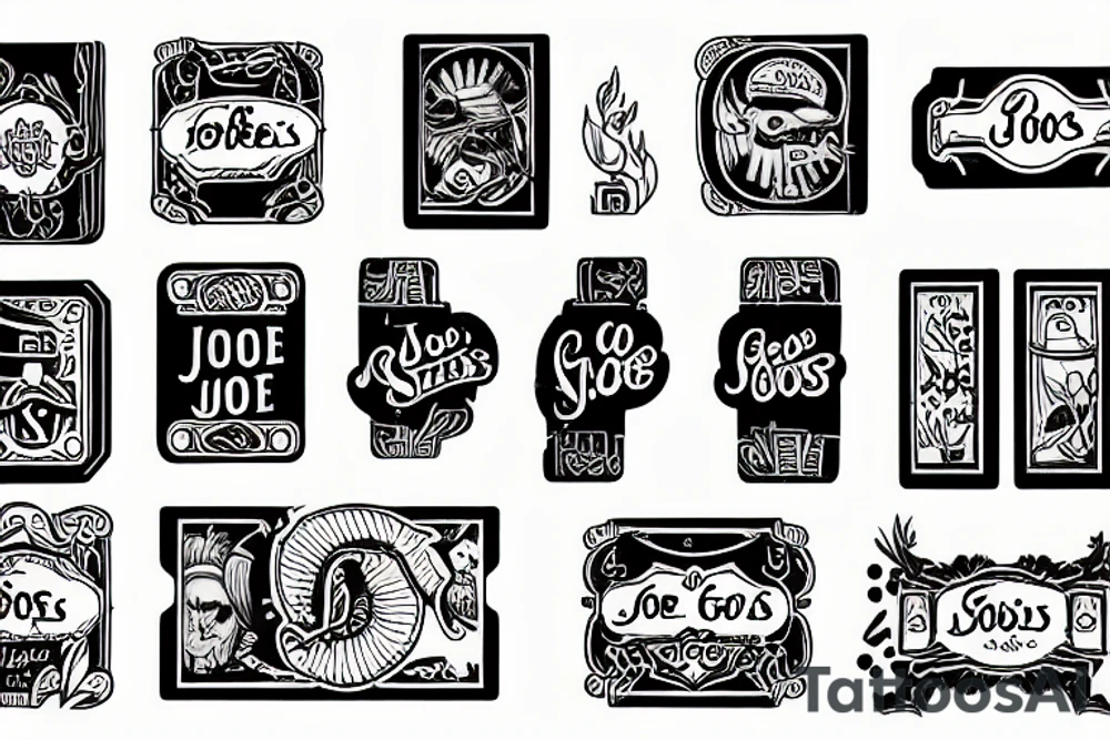 A matchbook with the name of a bar called go slow Joe’s on it tattoo idea