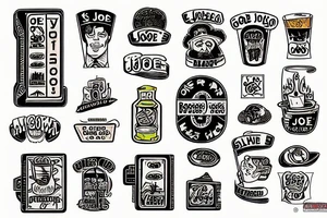 A matchbook with the name of a bar called go slow Joe’s on it tattoo idea