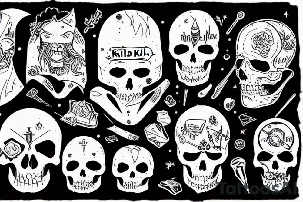 Man kill world tattoo idea