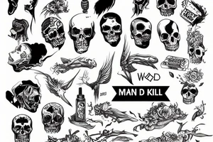 Man kill world tattoo idea
