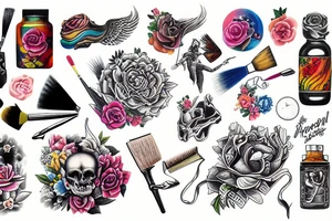a painter painting tattoo idea