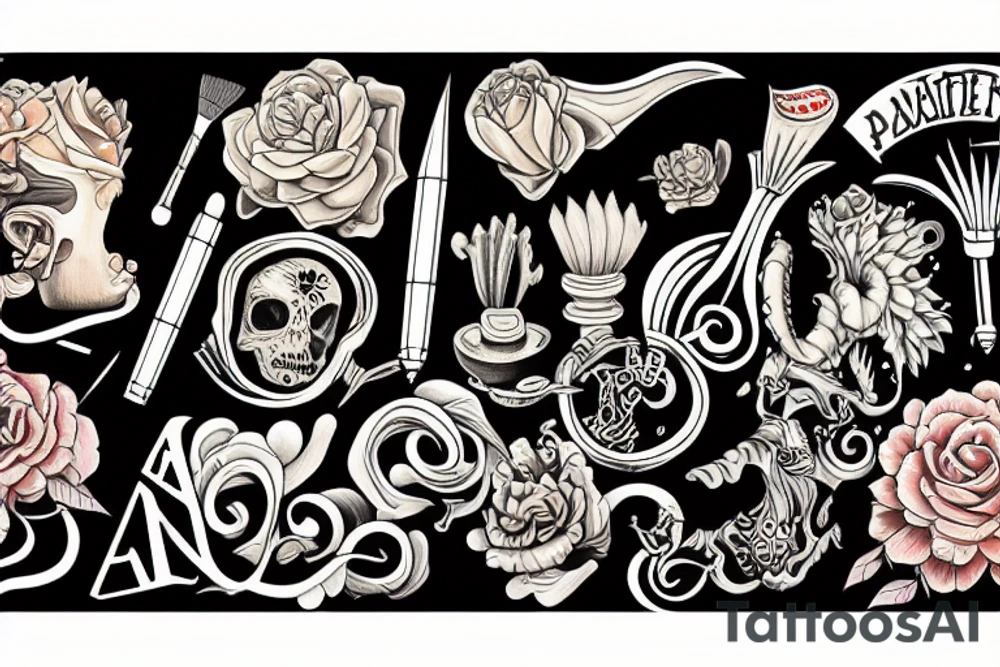 a painter painting tattoo idea