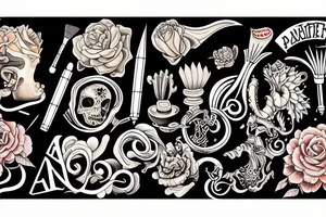 a painter painting tattoo idea