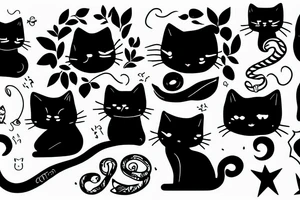 blck cat tattoo idea