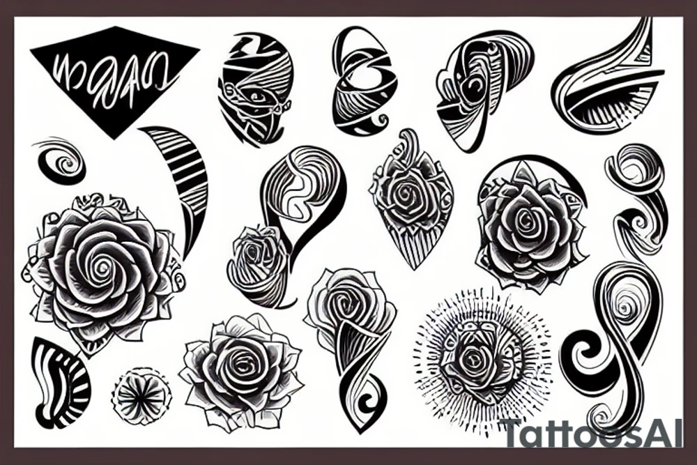 Modern and funky tattoo idea