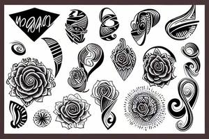 Modern and funky tattoo idea