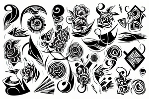 Modern and funky tattoo idea