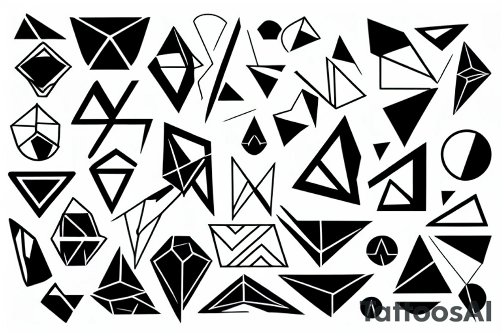 modern and geometric tattoo idea