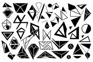 modern and geometric tattoo idea