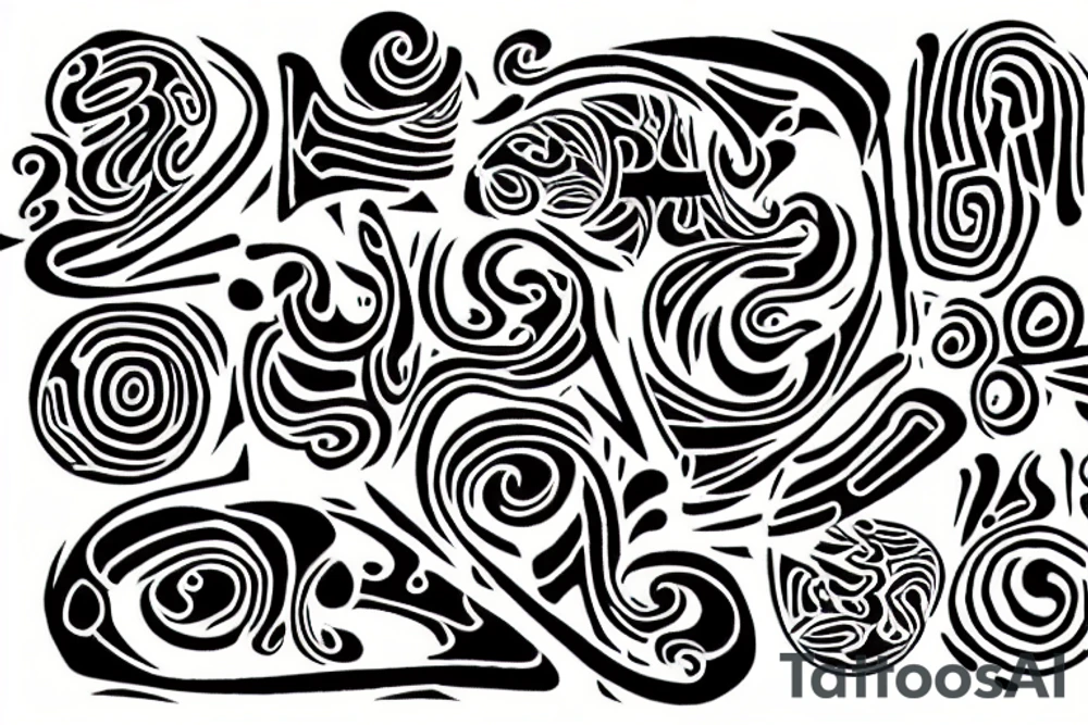 asemic writing tattoo idea