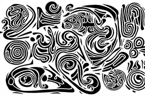 asemic writing tattoo idea
