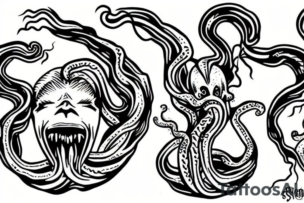 screaming medusa tattoo idea