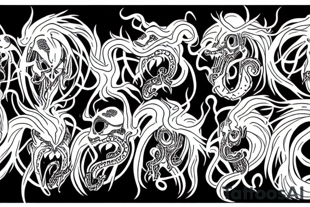 screaming medusa gargona tattoo idea