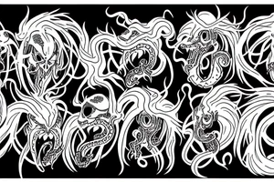 screaming medusa gargona tattoo idea