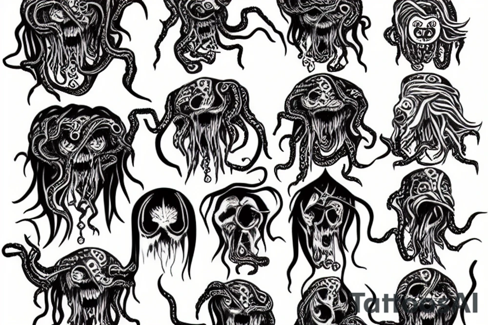 screaming medusa gargona tattoo idea