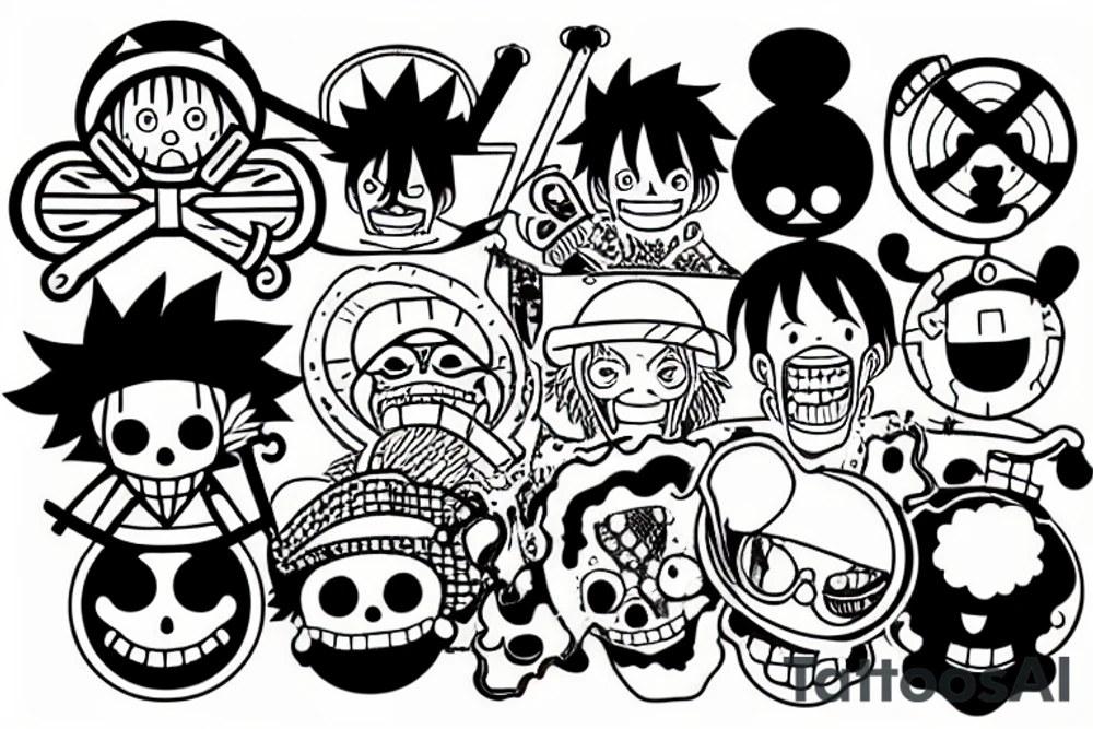 one piece tattoo idea