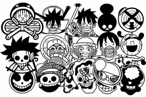 one piece tattoo idea