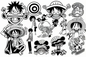 one piece tattoo idea