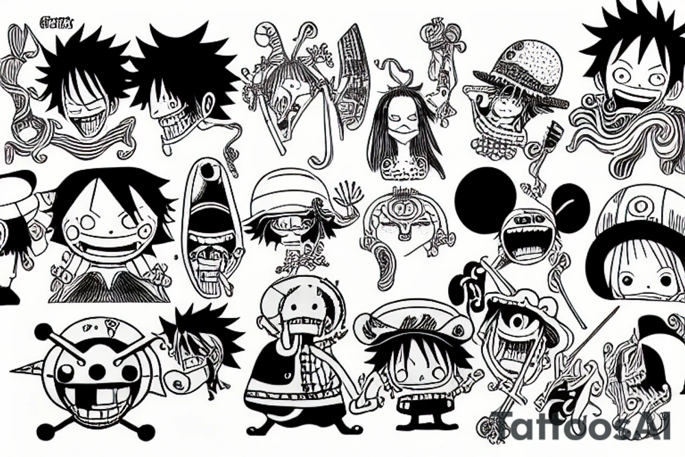 one piece tattoo idea