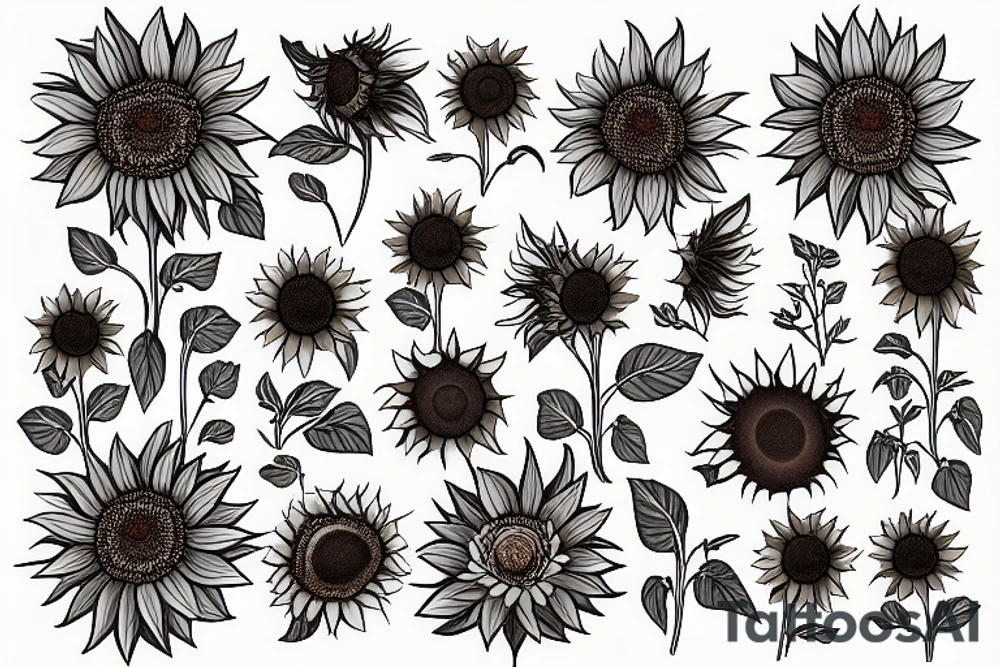 sunflower tattoo idea