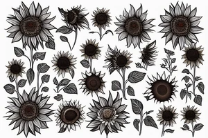 sunflower tattoo idea