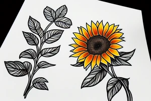 sunflower tattoo idea