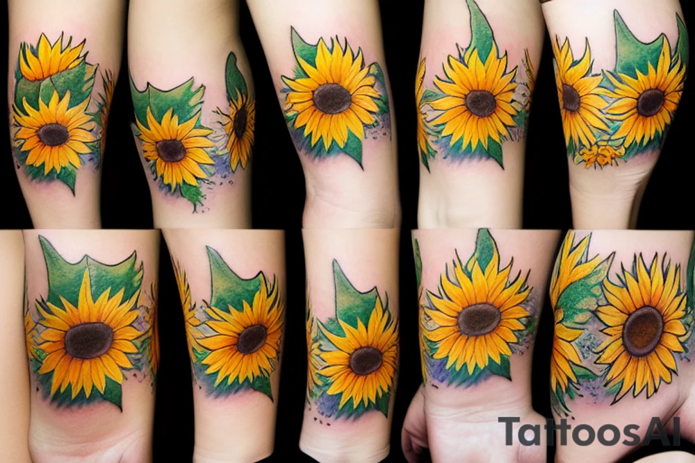 sunflower tattoo idea
