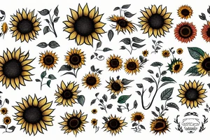 sunflower tattoo idea