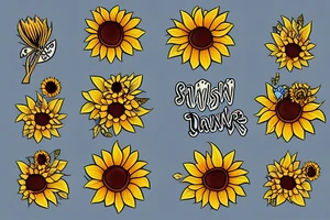 sunflower tattoo idea