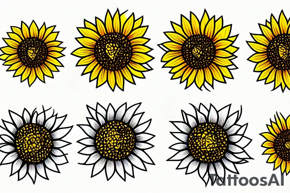 sunflower tattoo idea