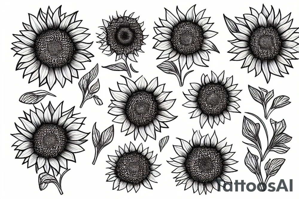 sunflower tattoo idea