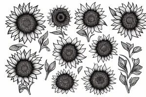 sunflower tattoo idea