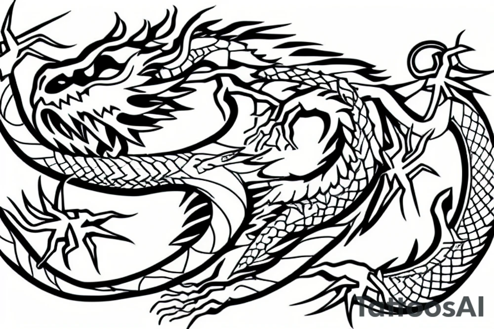 Peaceful dragon philosophy tattoo idea