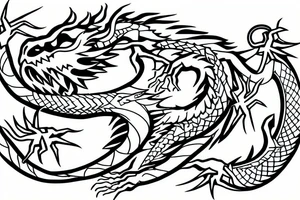Peaceful dragon philosophy tattoo idea