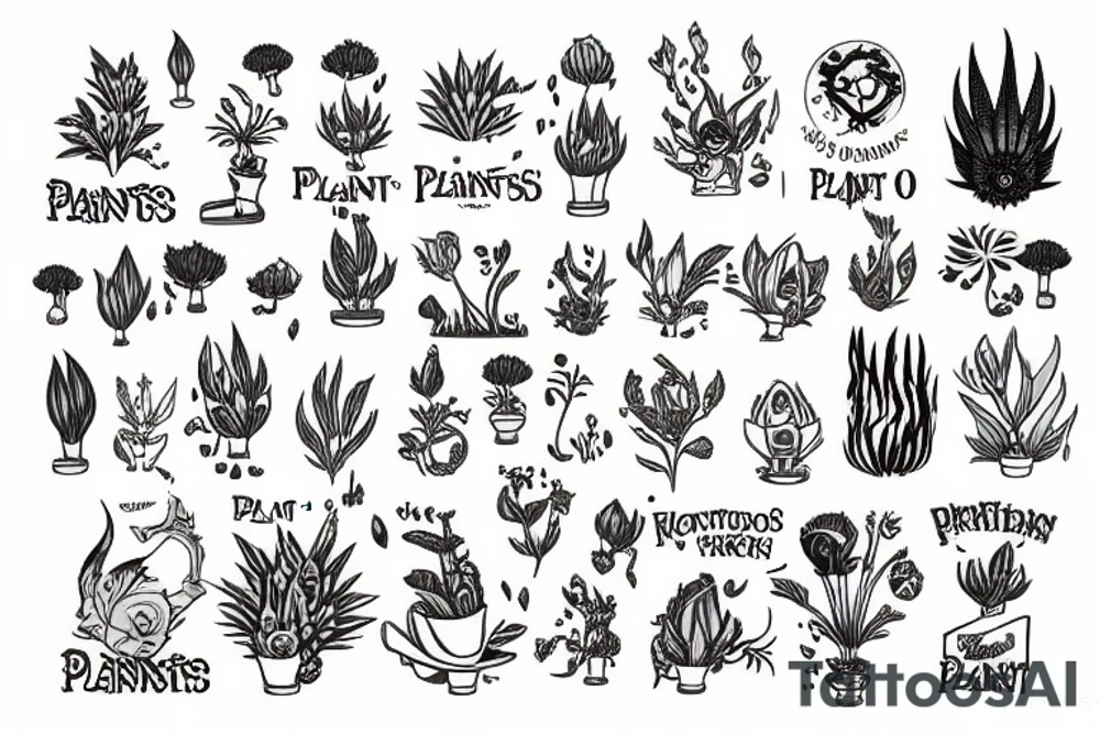 plants tattoo idea