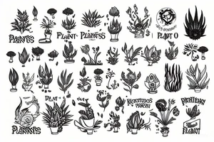 plants tattoo idea