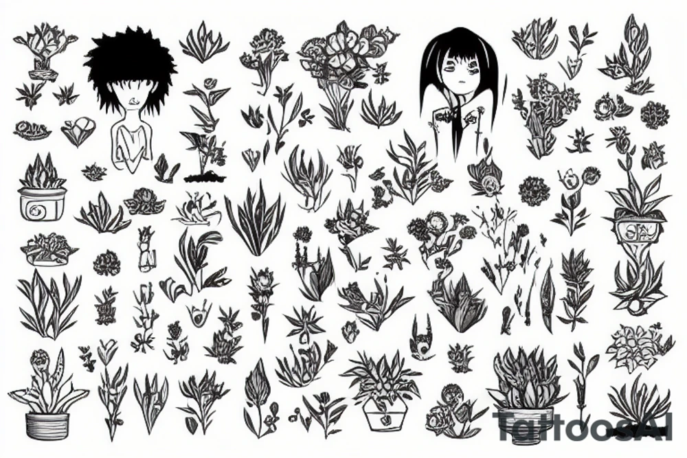 plants tattoo idea
